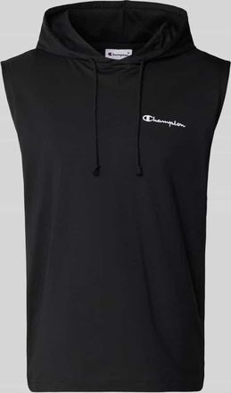 Champion Hoodie mit Label-Stitching in Black, Gr&ouml;&szlig;e XXL