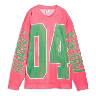 Puma (WMNS) PUMA x Flaujae Oversized Long Sleeve Jersey Pure Pink 635648-01