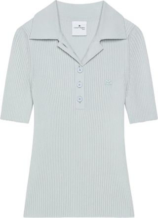 Courrèges Top a coste - Blu