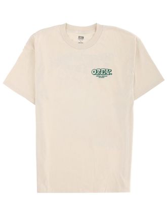Obey Cream Yellow Logo T-Shirt