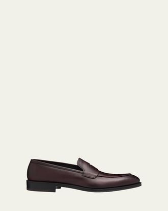 Ferragamo Mens Touring Originali Leather Penny Loafers