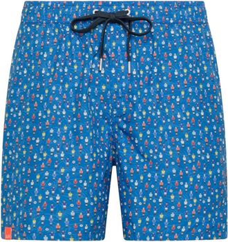 Sun 68 Swim Shorts - Heren - Strandmode - Blauw - S - Polyester - Badmode