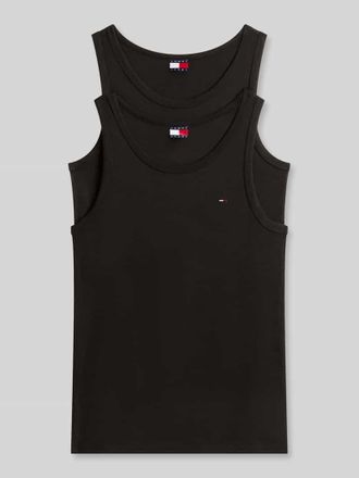 Tommy Jeans Slim Fit Tank Top aus reiner Baumwolle im 2er-Pack in Black, Gr&ouml;&szlig;e XXL