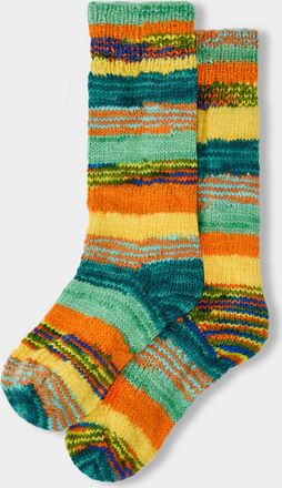 The Elder Statesman Hand-Knitted Cashmere Socks One Size