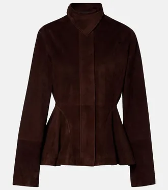 Alaia Ala&iuml;a Chaqueta de ante con peplum