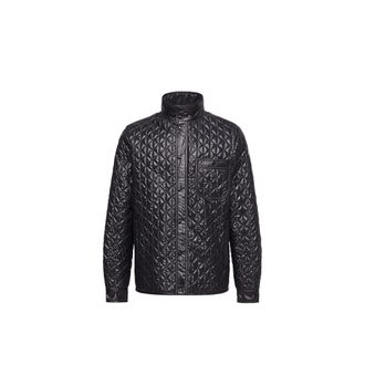 Moncler Moncler Cleorine Geometric-quilted Padded Mid-length Jacket, Men, Blue, Size: 0