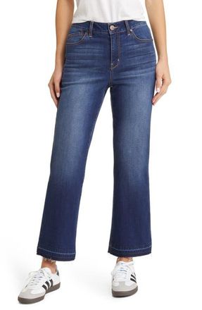 1822 Denim Release Hem High Waist Demi Bootcut Jeans in Crystal at Nordstrom, Size 24