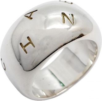 Chanel Silver 925 Band Ring (Pre-Owned)