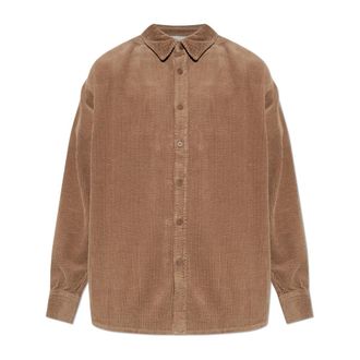 American Vintage Padow Corduroy Shirt - Heren - Casual Overhemden - Bruin - M - Katoen - Overhemden
