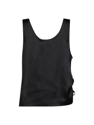 Giuseppe Di Morabito Womens Top Draped Satin - Black Acetate Tops