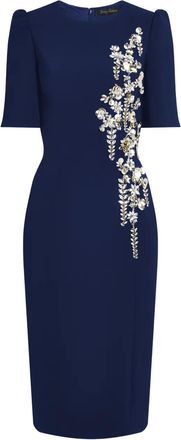 Jenny Packham Abito midi Roma con decorazione - Blu