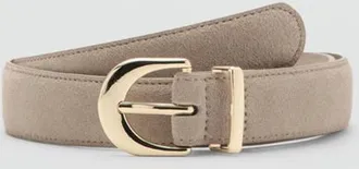 Mango Cintura fibbia ovale sabbia - Donna - XL - MANGO