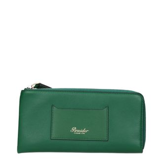 Pineider Herrens Geldb&ouml;rse aus gr&uuml;nem Leder/Hellgr&uuml;n