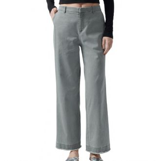 ATM Anthony Thomas Melillo Womens Garment Wash Cotton Twill Boyfriend Pants In Olive Drab