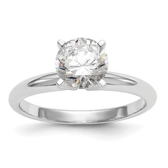 Diamond2Deal 14k White Gold Lab Grown Diamond Wedding Band Ring 1/2Ct Clarity- VS Color- G-H