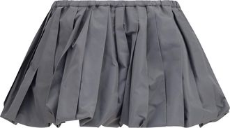 Miu Miu Womens Skirt Balloon Mini Lead Grey Polyester