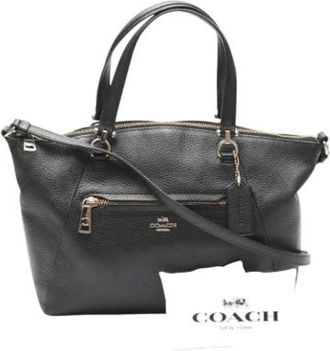 Coach Pre-owned Handbags, female, Black, Size: ONE SIZE Pre-owned Leather Shoulder Bag