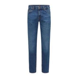 HUGO BOSS Jeans, Heren, Blauw, W34 L34, Denim, Comfort-Stretch Denim Jeans