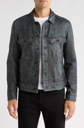 John Varvatos Owen Leather Jacket in Black at Nordstrom Rack, Size 48