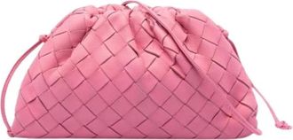 Bottega Veneta Pre-owned Pouch - Dames - Pre-owned - Roze - Maat: ONE Size Leer