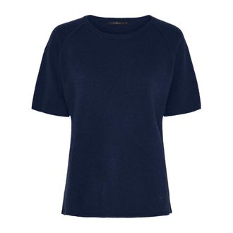 BTF-CPH Maglioncino Girocollo in Cashmere e Merino - - Knitwear - Donna - Blu - XL