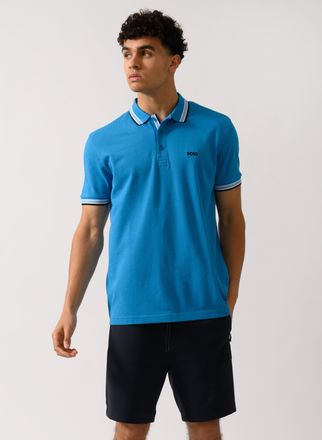 HUGO BOSS Mens Paddy Polo Shirt in Blue Cotton - Size Medium