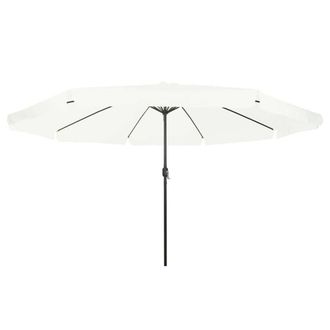 Berkfield Home Garden Umbrella 395x245 cm Sand White