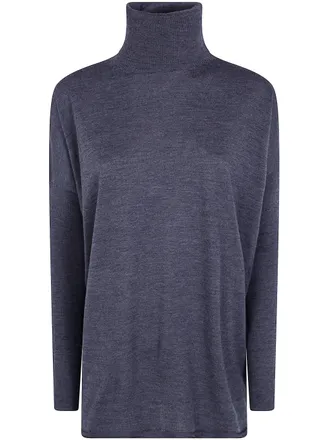 Gentryportofino Sweater Wool-Silk D603wa G0018 Antharice