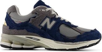 New Balance Mens M2002D in Blue/Grey Suede/Mesh, size 10.5