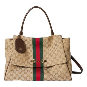Gucci (WMNS) Gucci Paparazzo Large Top Handle Bag Sand Dark Brown 875019-FAFV9-9653