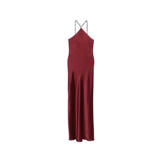 Staud Cadence Beaded-halterneck Maxi Dress