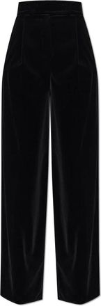 Max Mara Fluwelen broek Bratto - Dames - Wijde Broeken - Zwart - 3XS - Broeken