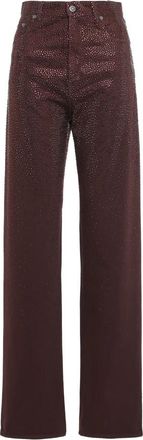 Golden Goose Rechte jeans met vijf zakken - Dames - Straight fit broeken - Bruin - W26 - Katoen - Broeken