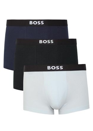 BOSS Boss Stretch-cotton Trunks - set of Three - Blue - Xxl