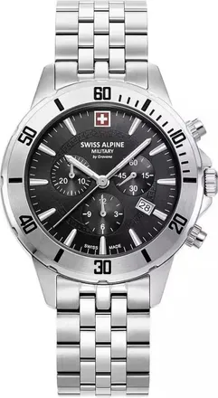 Swiss Alpine Military Accessoires, Heren, Grijs, ONE Size, Chronograaf Horloge