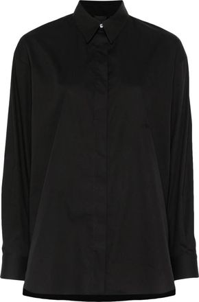 Pinko Casual Lange Mouw Zwart Katoenen Overhemd - Dames - Overhemden - Zwart - XL - Katoen - Overhemden