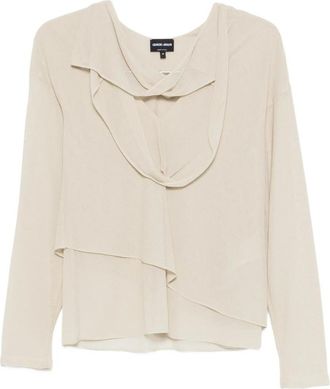 Giorgio Armani Draped Layered Blouse