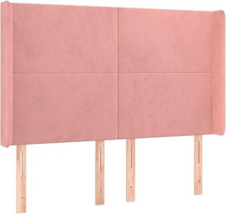 vidaXL Cabecero Con Led De Terciopelo Rosa 147x16x118/128 Cm Vidaxl