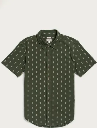 Bridge & Burn Harbor Slim Shirt in Thyme Arrows at Nordstrom, Size Xx-Large