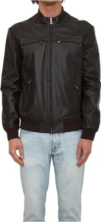 Peuterey Sands Leren Bomberjack - Heren - Leren en Su&egrave;de Jassen - Bruin - 3XL - Leer - Jassen