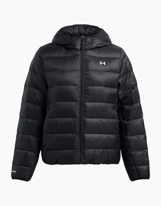 Under Armour Womens Womens Armour Legend Down Hooded Jacket - Black - Size: 10