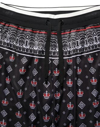 Dolce & Gabbana Logo-Embellished Bandana Print Joggers - Black