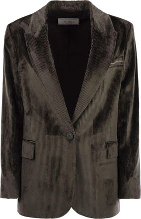PESERICO Peserico Velvet Blazer con mil rayas
