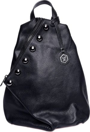 Luisa Vannini Zwart Rundleer Tas