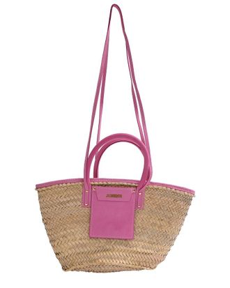 Jacquemus Pink Raffia Le Panier Tote (Authentic Pre-Loved)