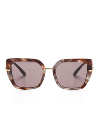 Dolce & Gabbana Eyewear Zonnebril met vierkant montuur - Bruin