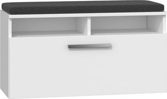 OEM Zapatero Con Asiento, Blanco Mate, Almacenamiento, 6 Estantes, Tablero Laminado, Dise&ntilde;o Moderno