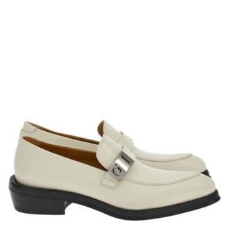 Ferragamo Gancini Ornament Leather Loafers, Size 9 E