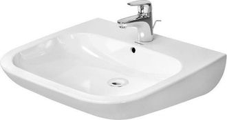 Duravit D Code Vital wastafel 60x55cm met kraangat en overloop wit