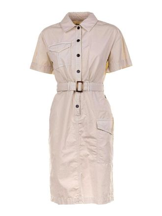 Woolrich Cotton dress with buttons and buckle belt